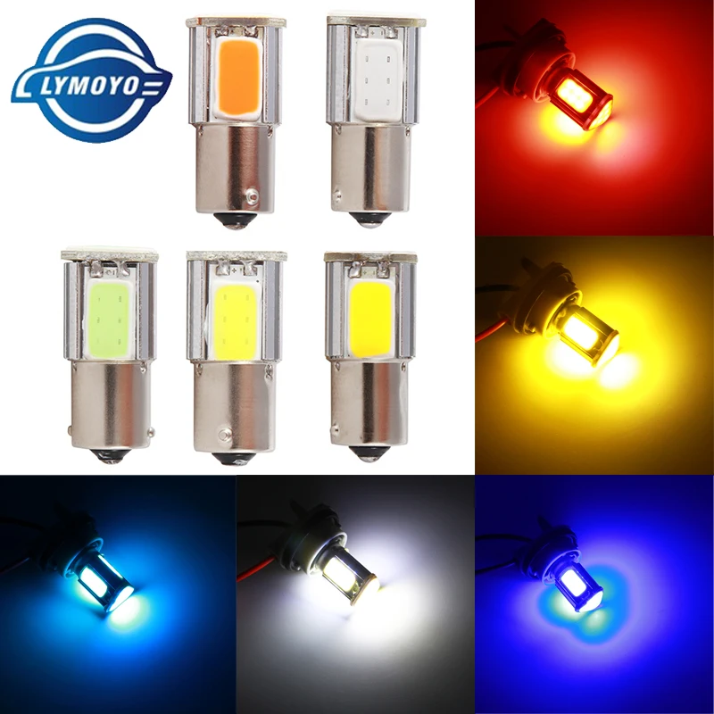 1 шт. Авто P21W BA15S bau15s 1156 led COB машинные led лампа указателя поворота Автомобильные светодиодные 6000K сигнальный светильник s Парковка лампы резервные задние светильник 12v