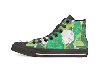 

Forestry Design breathable Casual High Top lace-up Canvas shoes sneakers