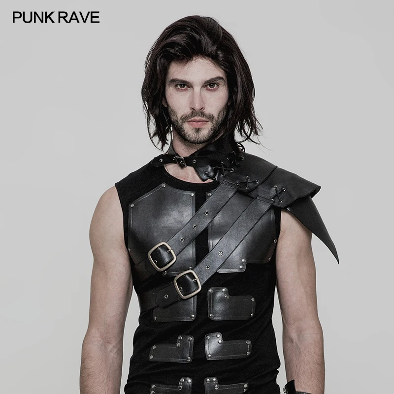 

Punk Rock Gothic Cosplay Pirate Steampunk Retro Palace Leather Arm Armor Performance Accessories S172