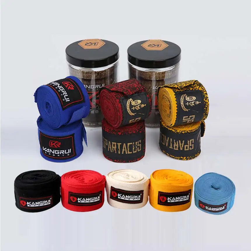 Cotton elastic strap boxing wrist wraps mma martial arts sanda boxing