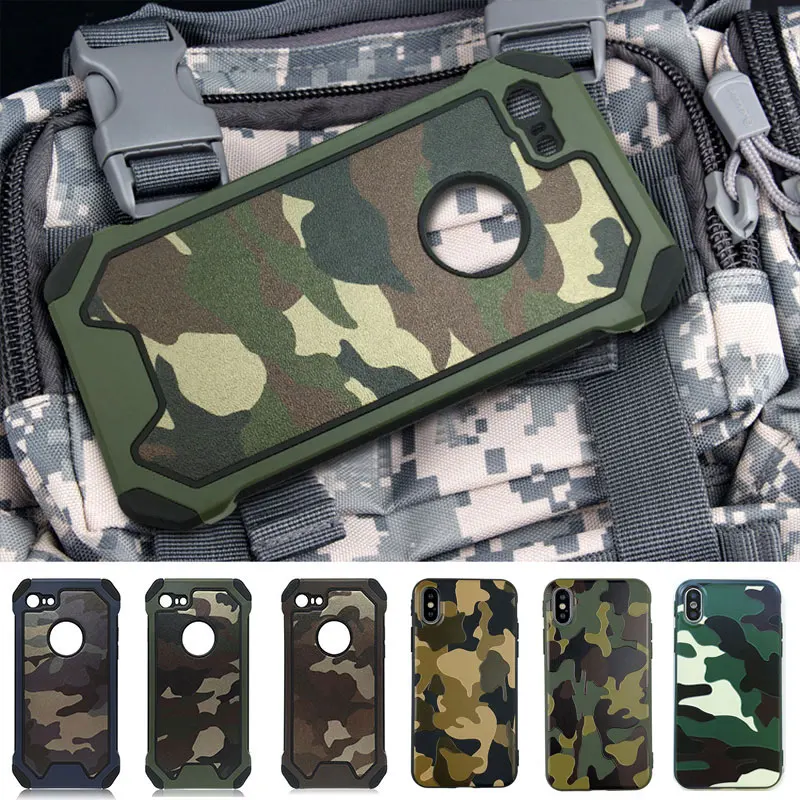 Boucho Army Camo Camouflage Pattern Case For iphone X 7 6 6S 8 Plus XR XS MAX cover protective