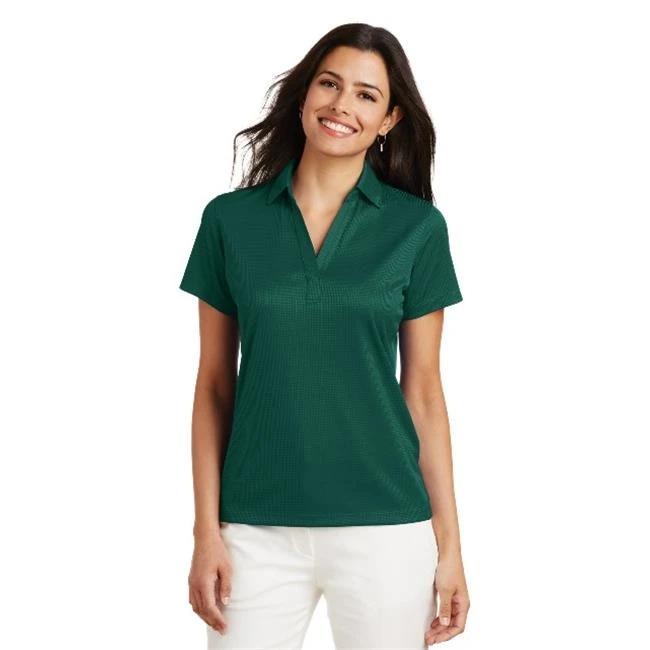 Port Authority L528 Ladies Performance Fine Jacquard Polo Green Glen - Small