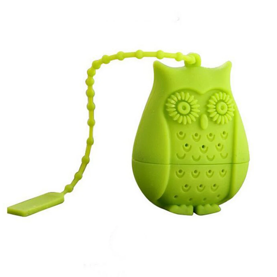 Unik Lucu Kartun Silicone Owl Tea Infuser Longgar Leaf Tea Strainer