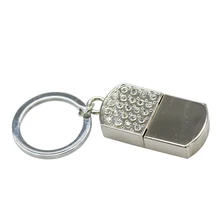 Металлический Кристальный брелок с бриллиантами, флеш-диск USB 2,0, 4 ГБ, 8 ГБ, 16 ГБ, 32 ГБ, мини-карта памяти, диск для хранения ключей