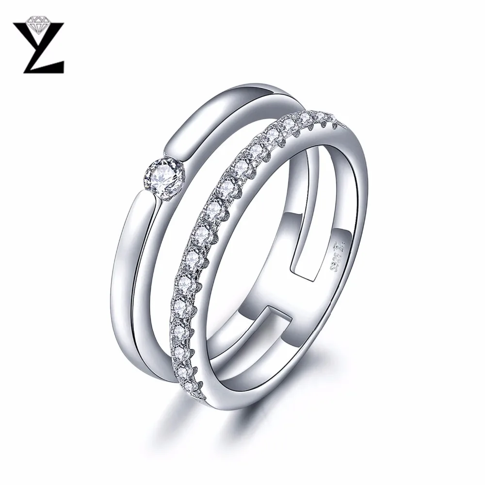 YL 925 Sterling Silver Wedding Rings for Women Fine Jewelry Wholesale