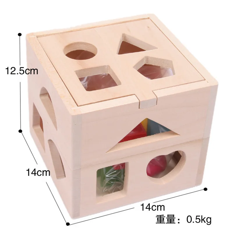 13 отверстия интеллект ребенка блоки матч Форма обучения Развивающие игрушки Кирпичи деревянный Форма сортировщик Куба строительные блоки