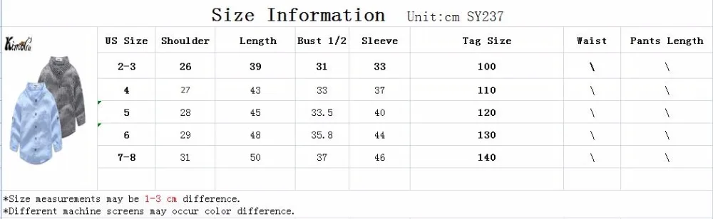 Kimocat/Новая детская блузка хлопковые рубашки с длинными рукавами на весну и осень для мальчиков рубашка в полоску для джентльмена