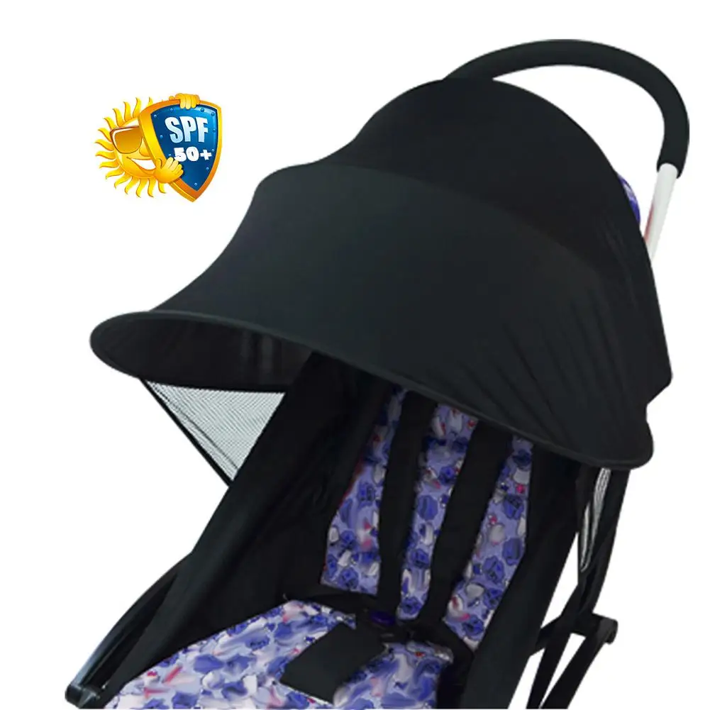 Детская защита от УФ-лучей, тканевая Солнцезащитная Крышка для коляски, ветрозащитный тент, сетчатый балдахин, аксессуары