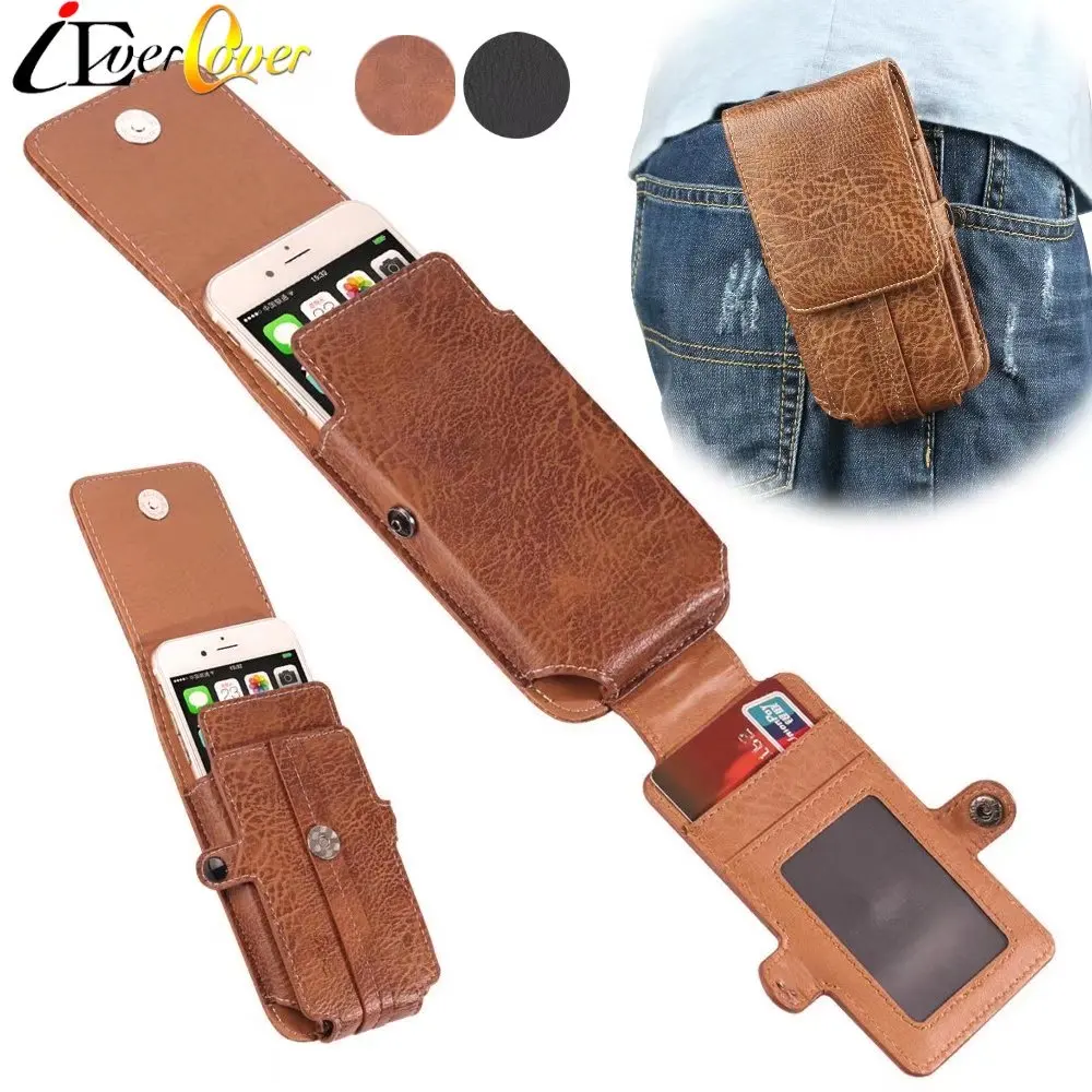 

PU Leather Vertical Belt Holster Pouch Cover Case for OnePlus 7 6T A6010 6 A6003 5T A5010 5 A5000 3T 3 Phones Wallet Waist Bag