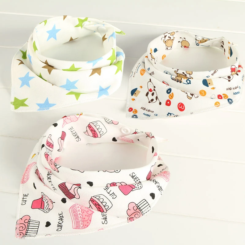 

1Pcs Baby Cotton Bandana Bibs Kids Cute Soft Newborn Triangle Scarf Bib Toddler Infant Burp Cloths Saliva Towel D0249