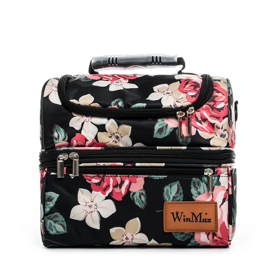 Caixa de Comida Grande para Mulher Winmax Moda Floral Isolado Refrigerador Térmica Almoço Fresco Bolsa Masculino Outing Gelo Manter Termica