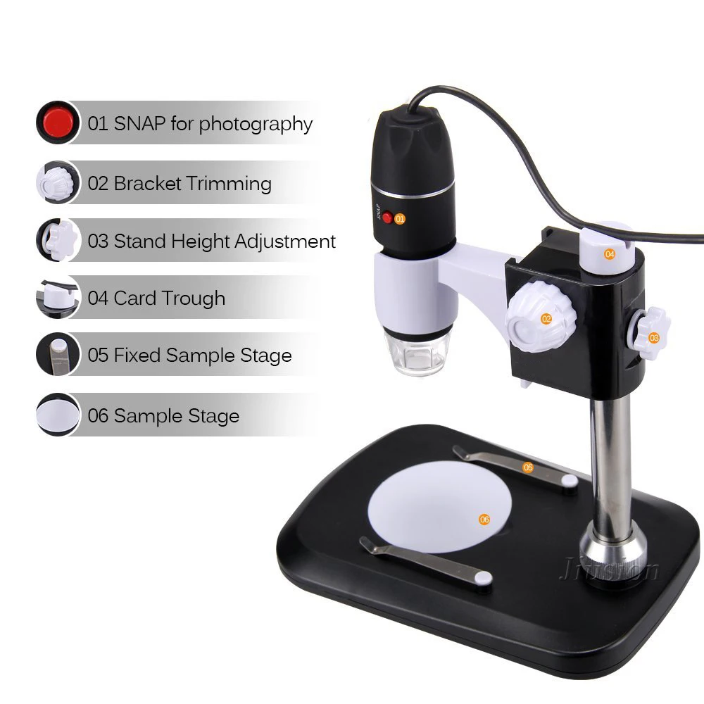 500x 800x 1000x USB цифровой микроскоп камера портативный увеличение эндоскоп Лупа Подставка для samsung Android Mac окно