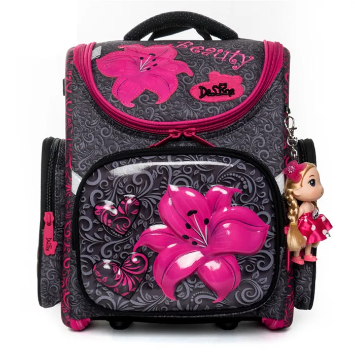Delune, школьные сумки для девочек и мальчиков с 3D рисунком в виде совы, Детские ортопедические рюкзаки, Mochila Infantil - Цвет: 3-160