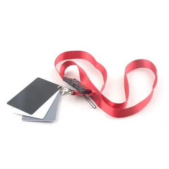 

3 in1 Pocket-Size Digital White Black Grey Balance Cards 18% Gray Card with Neck Strap for Digital Photography Camera Accessory