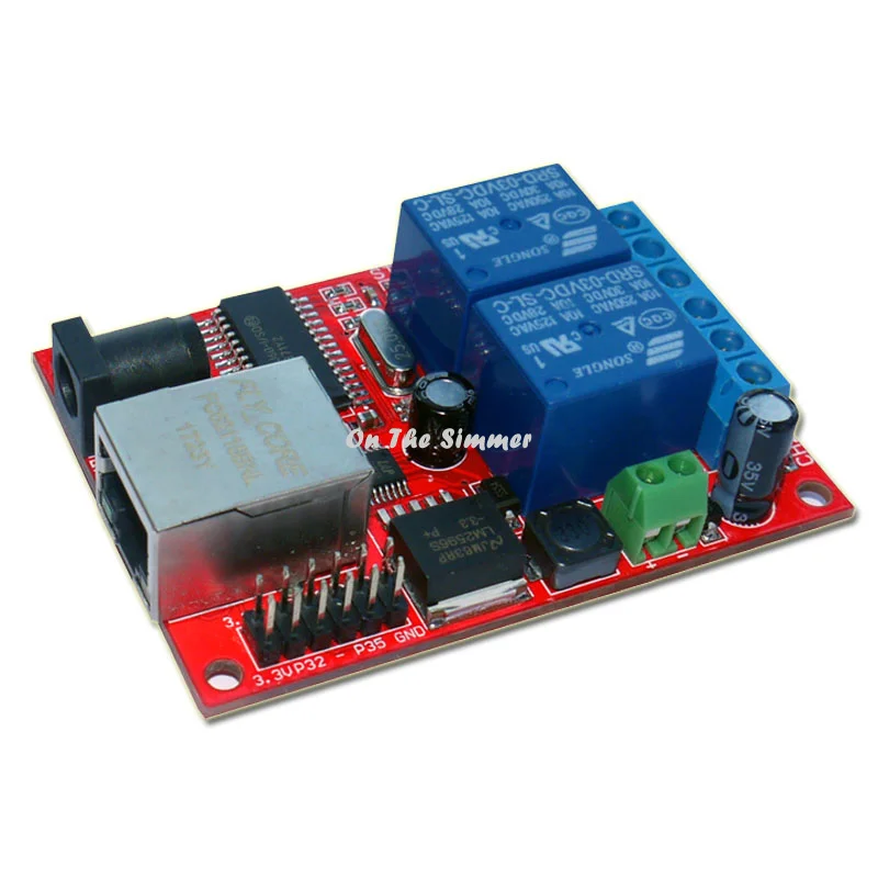 

Free Shipping 2 way Ethernet relay switch delay TCPUDP module controller