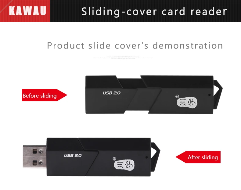 Kawau кард-ридер C295 USB 2,0 SD/Micro SD TF OTG Смарт-карта памяти адаптер для ноутбука USB 2,0 type C кардридер SD кардридер