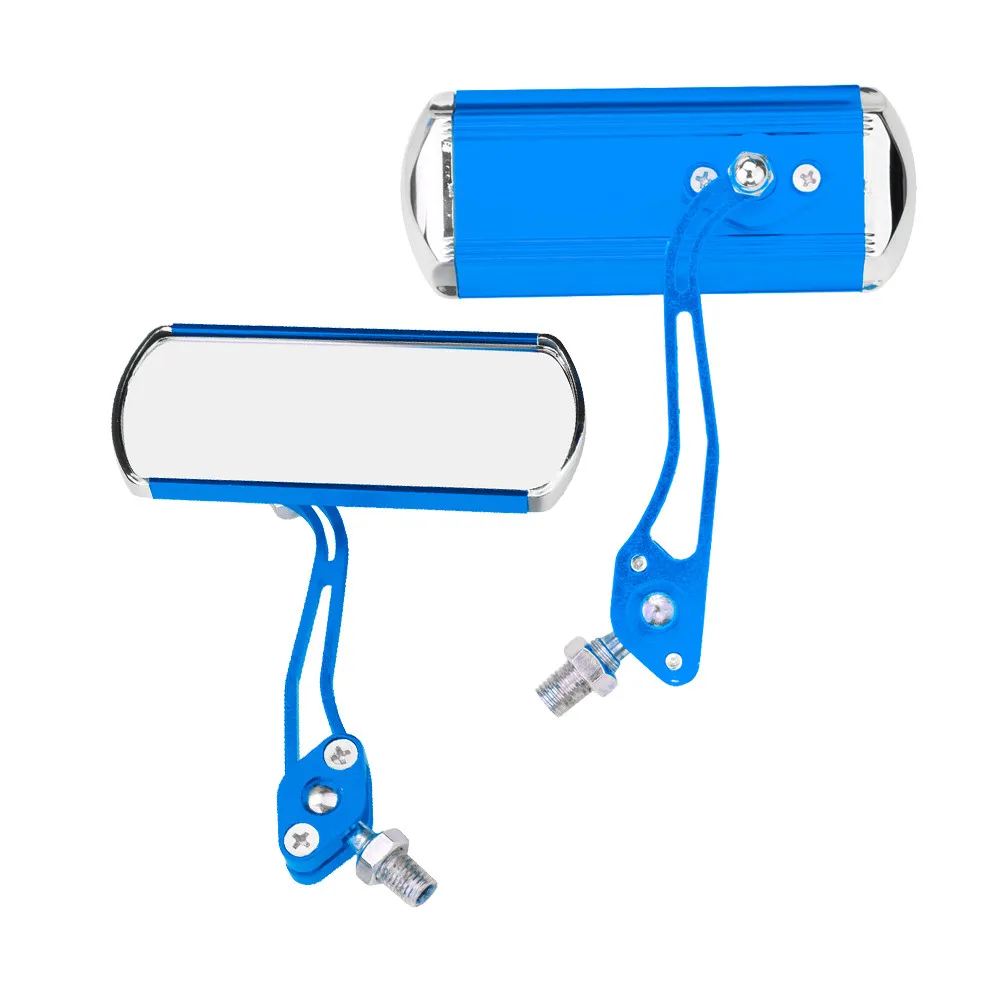 2× алюминиевое зеркало для велосипеда MTB велосипедный регулируемый портативный фонарик USB наружный водонепроницаемый задний руль# g25
