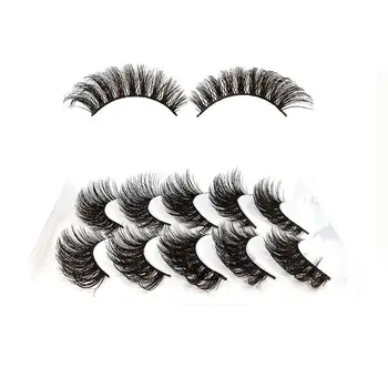 

HBZGTLAD 5 pairs Mink Fake eyelashes 3D Natural False Eyelashes Mink Lashes Soft Eyelash Extension Makeup Kit Cilios