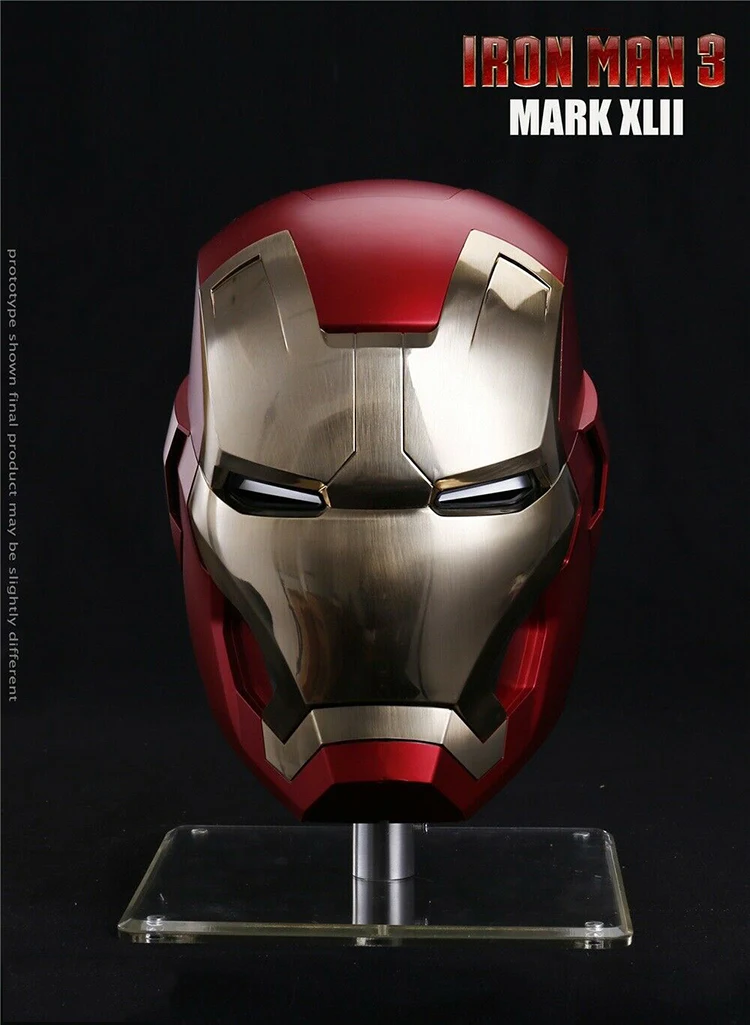 In Stock Captain America Civil War 1/1 The Avengers 4 Iron Man MK46 Helmet Automatic On-off Electric Model for Fans Gifts