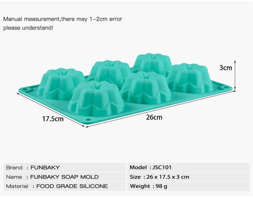 Silicone Cake Mold 3D Flowers 6 Cavity Decorating Tools For Cakes Baking Bakeware Moulds