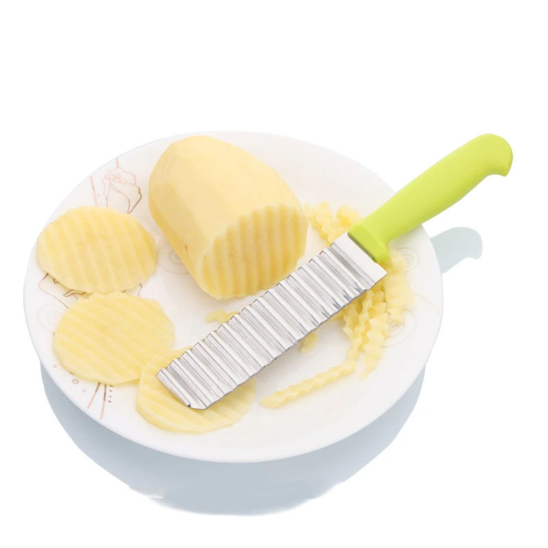 1pcs Stainless Crinkle Cut Knife Potato And Vegetable Cutter Carrot