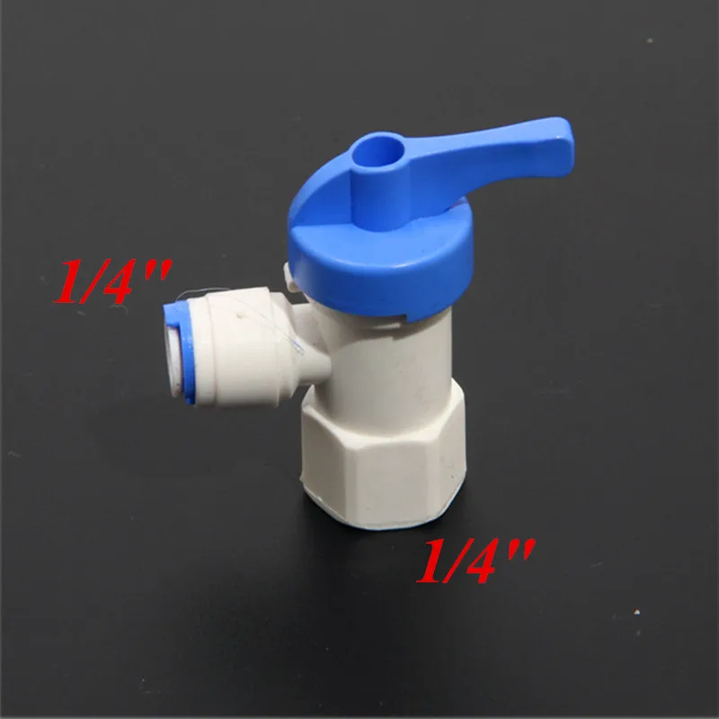 

Elbow 1/4" OD Tube to Female 1/4" Tank Ball Valve Quick Connection Fittings For RO System Water Filter Parts