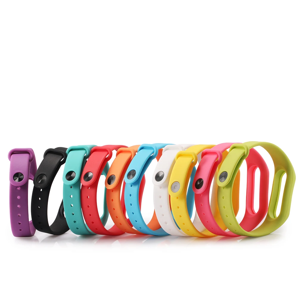 Цветной ремешок для mi band 2 Аксессуары браслета сменный силиконовый на запястье