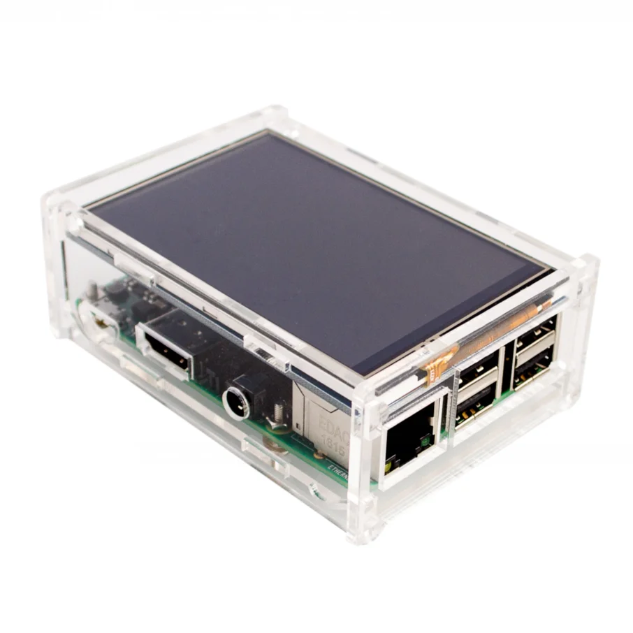 Акриловый чехол совместимый с Raspberry Pi 2 Pi3 Model B Оригинальный сенсорный ЖК дисплей 3