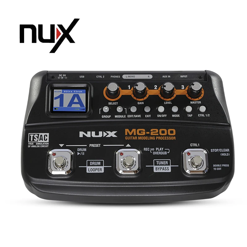 

NUX MG-200 Guitar Modeling Processor Guitar Multi-Effects Processor With 55 Effect Models Guitar parts&Accessories