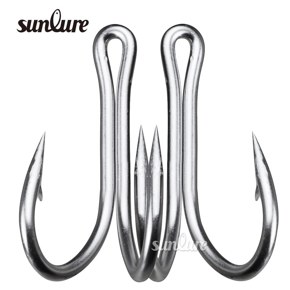 10pc 11/0 DWH401 Saltwater Fishing Hook Double Hooks Stainless Steel