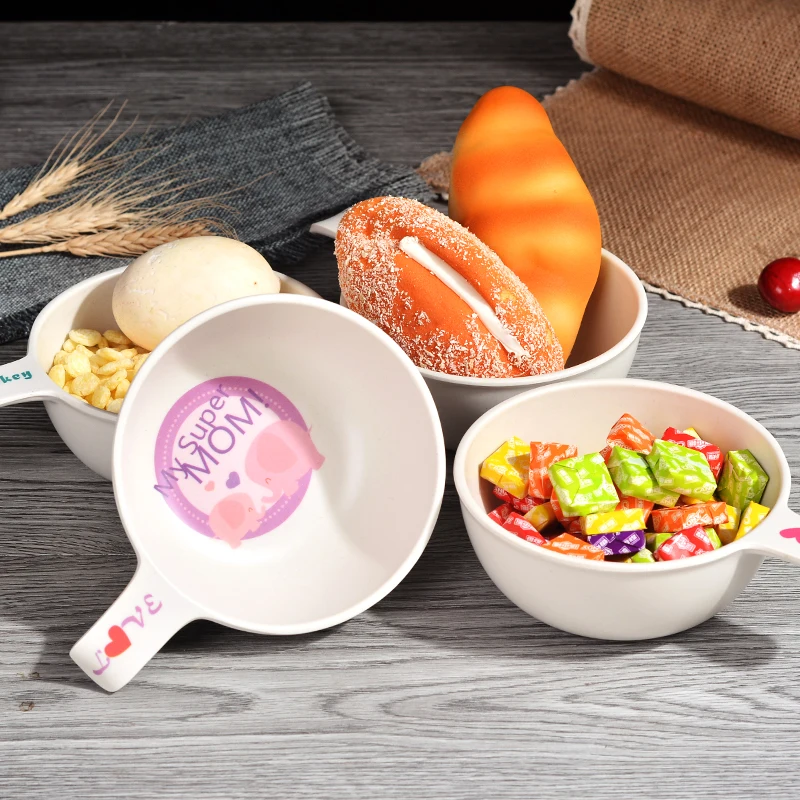 Natural Bamboo Fiber Bowls Cute Cartoon Baby Dishes Baby Feeding Tableware Children Infant Toddler Portable Environmental Plate Natural Bamboo Fiber Bowls Cute Cartoon Baby Dishes Baby Feeding Tableware Children Infant Toddler Portable Environmental Plate