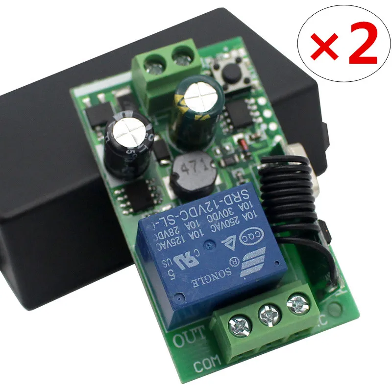 

AC 250V 110V 220V 1CH 433MHz Remote Control Switch Relay Receiver Smart Module Gadget for Lamp Light LED Output COM & NC