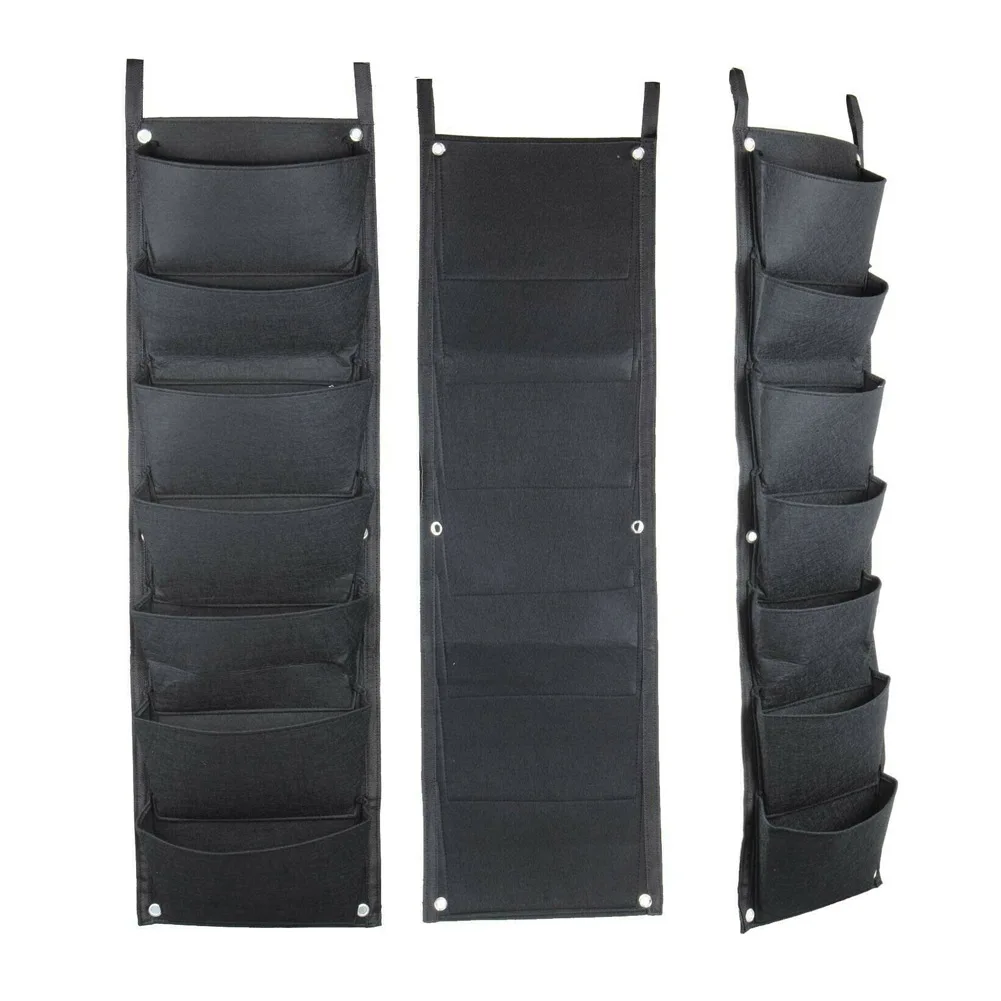 7 Plantador De Bolsillo Pared Vertical Colgante Jardin Planta