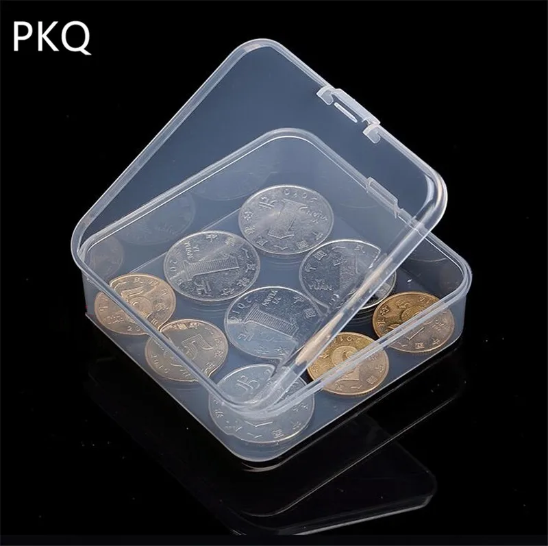 

Square Plastic Box Clear Transparent Storage Box Beads Crafts Jewelry Display Box Small Item Collection Container Organizer