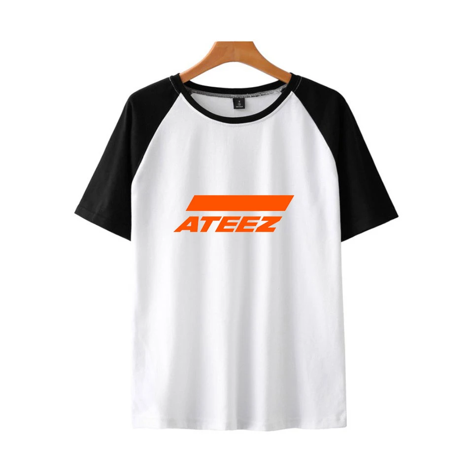 Новая футболка модная футболка с принтом ATEEZ Kpop Harajuku женская одежда горячая Распродажа футболки с коротким рукавом повседневные Большие размеры