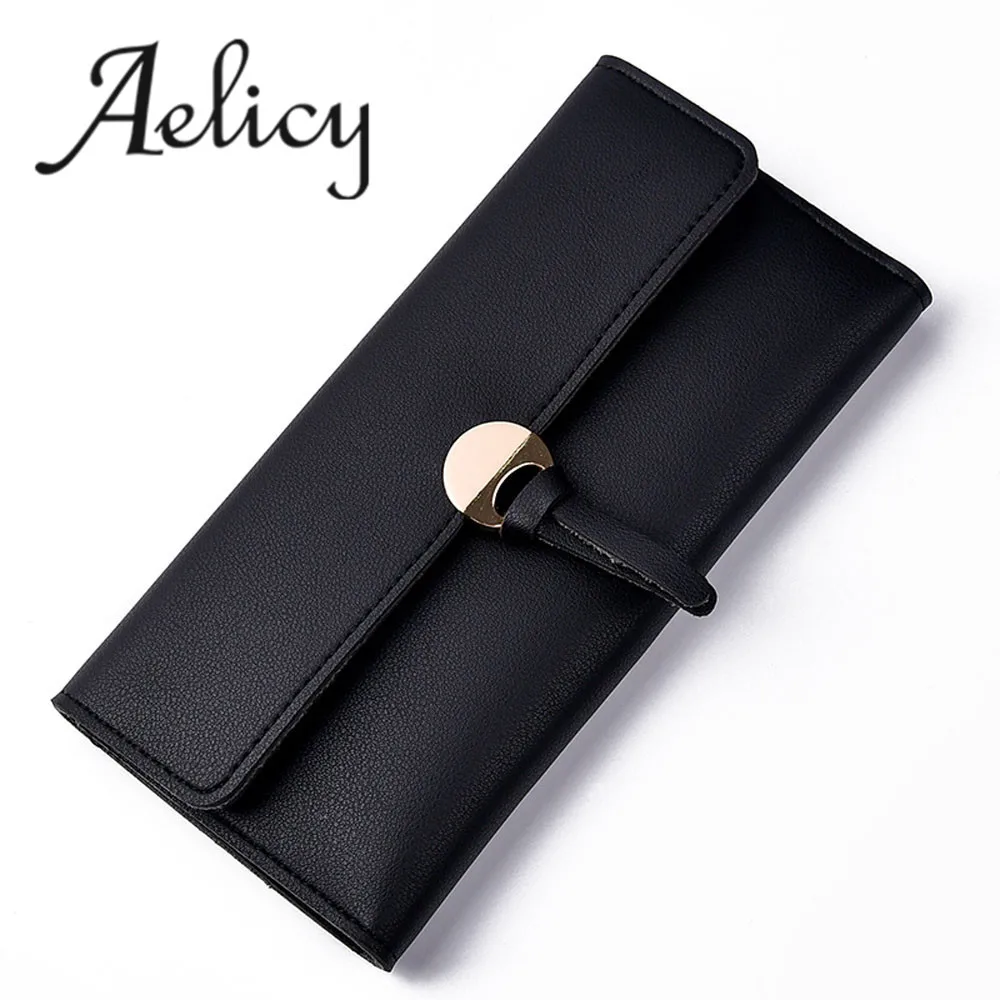 

Aelicy Luxury Leisure Clutch Bag Long Purse Fashion Designed Wallet Solid Standard Wallets Portefeuille Femme Carteira Feminina