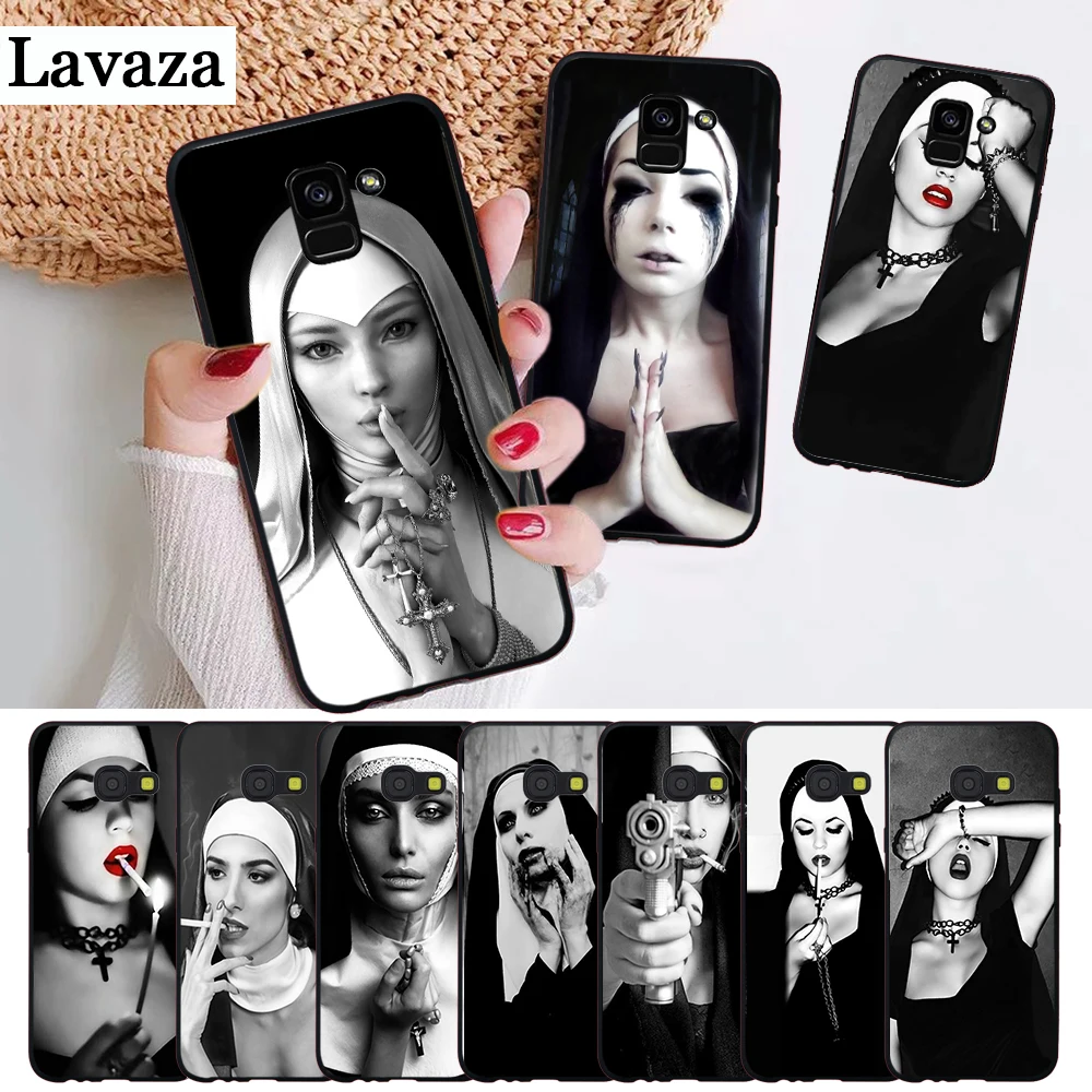 Силиконовый чехол Sister nun для Samsung A2 Core A3 A5 A6 Plus A7 A8 A9 A10 A30 A50 A60 A70 A10S A30S A50S A70s |