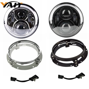 

7inch Motorcycle LED Headlight With Mounting Bracket Ring For Street Glide Road King Electra Heritage