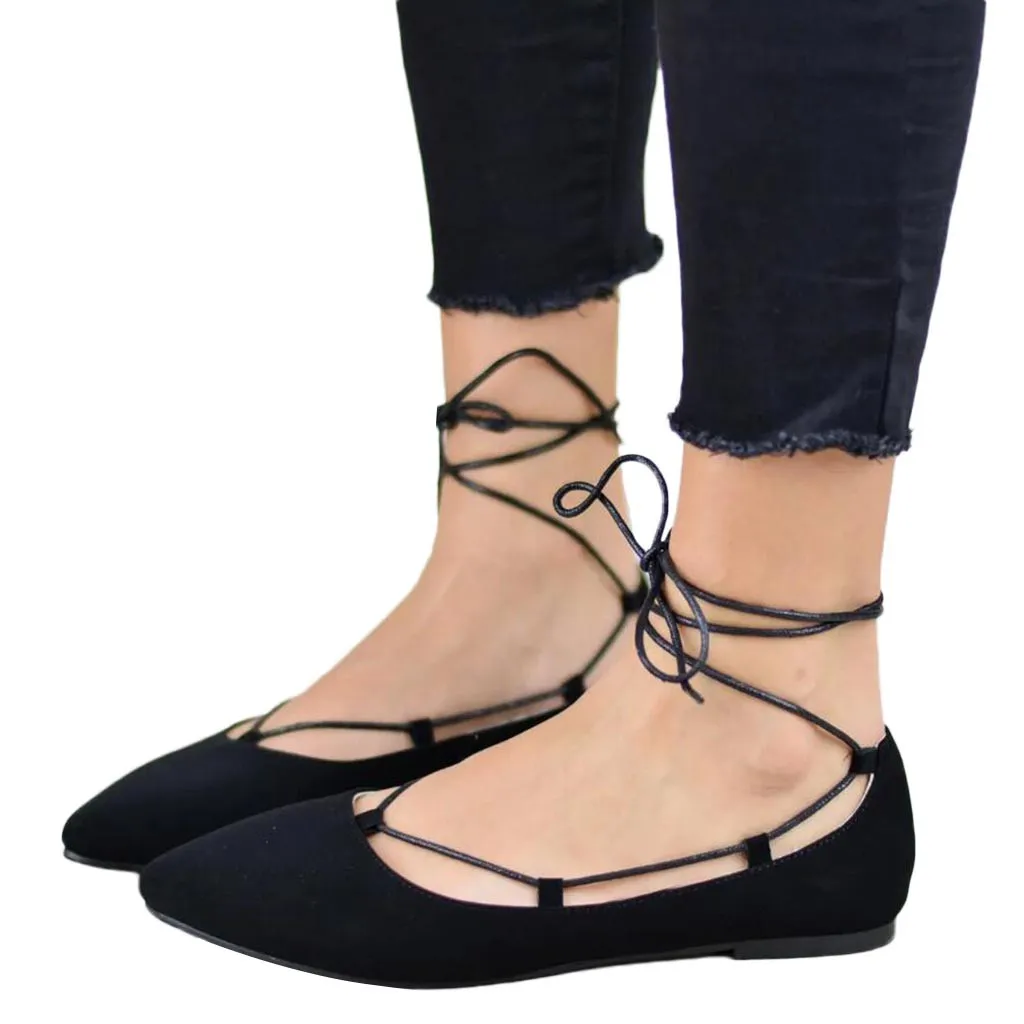Peu Profonde Simples Noir up Mode Arrivée Orteil Chaussures Dentelle gris Nouvelle Bandage Talon Pointu Casual De Pur Mujer kaki Zapatos Plat Femmes Bouche wq480H