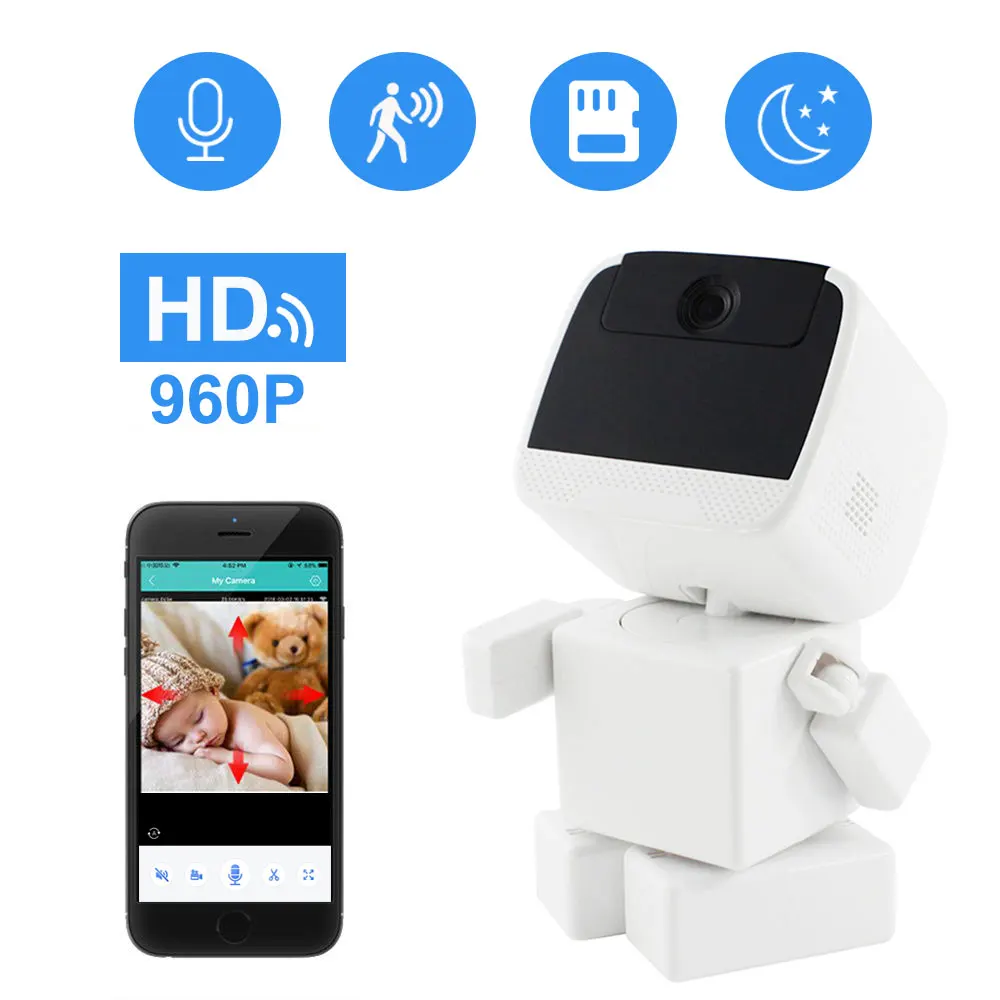 

YOOSEE Robot Wifi Camera 960P HD Two Way Audio Home Security CCTV Wireless IP Camera Network Baby Monitor Night Vision SD Card