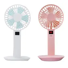 Мини настольный вентилятор с дисплеем питания, бесшумная зарядка через usb, портативный домашний офисный вентилятор, охлаждающий вентилятор USB для ребенка
