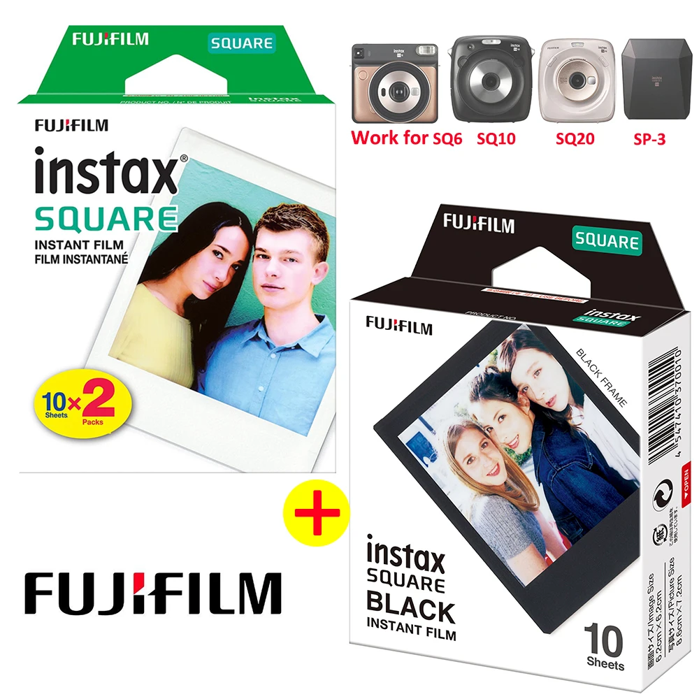 openbaring Als reactie op de Uitschakelen Fujifilm Instax Square Black Film + White Film Photo Paper For Instax Sq10  Sq6 Sq20 Instant Films Camera Share Sp-3 Printer - Films & Instant Photo  Paper - AliExpress