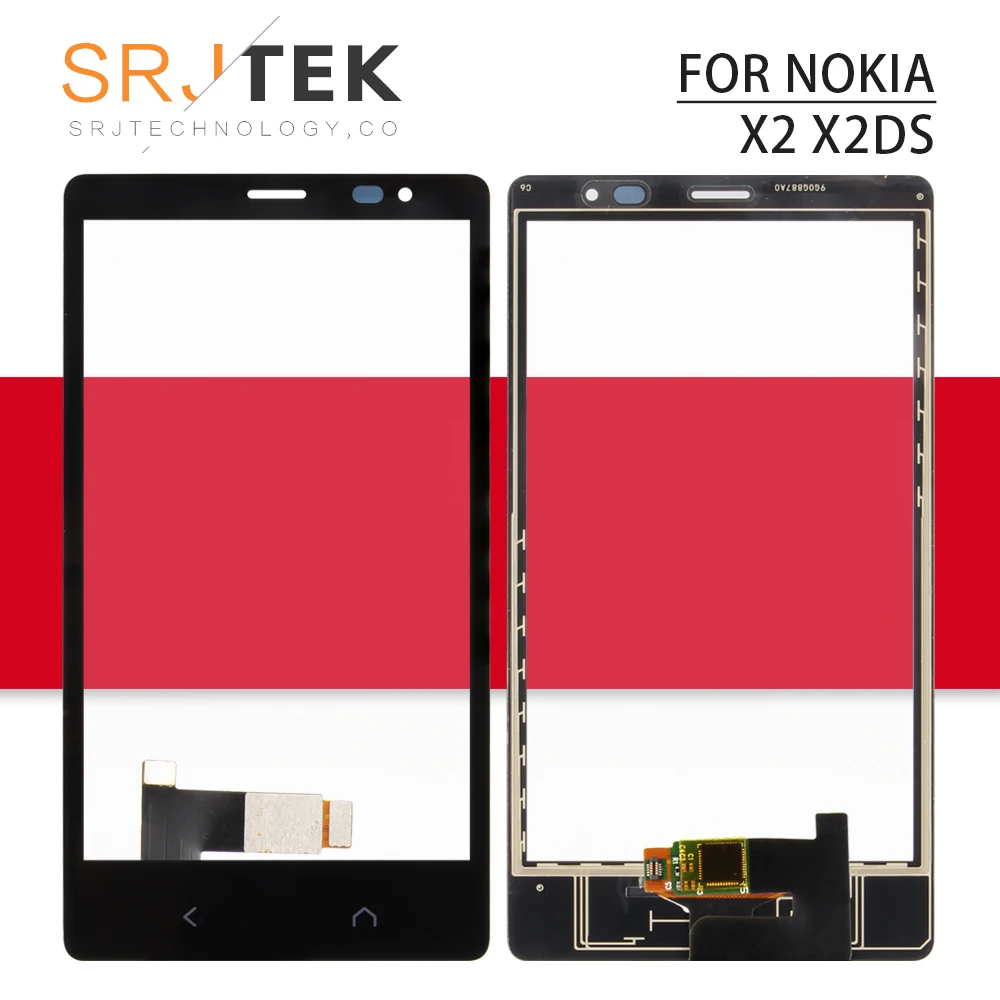 Экран для Nokia X2 X 2 две sim карты сенсорный экран дигитайзер датчик запасная