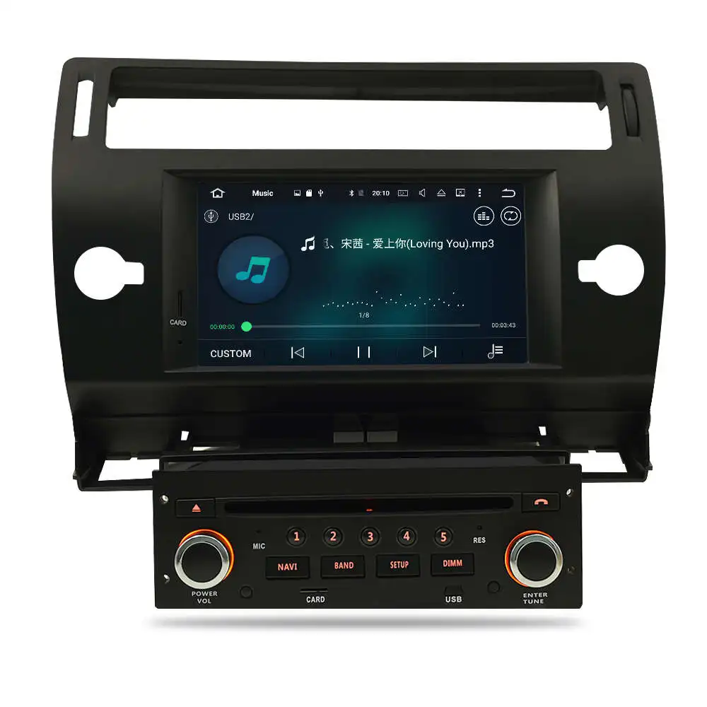 Top Android 9.0 Car DVD Player GPS Glonass Navi for Citroen C4 C-Triomphe C-Quatre 2005 2006 2007 2008 2009 Radio Audio Stereo 1