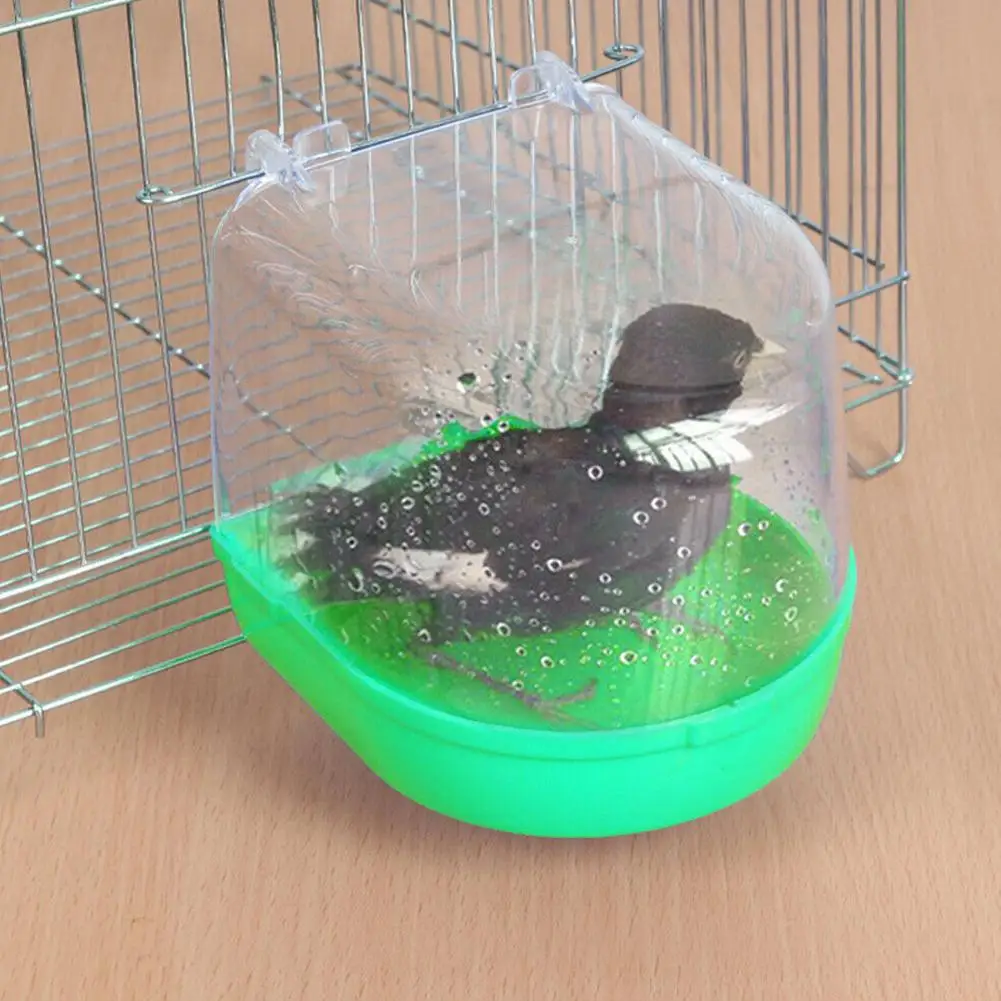 Pet висит воды для ванной ванна для маленьких для птиц попугаев клетка - Цвет: Зеленый