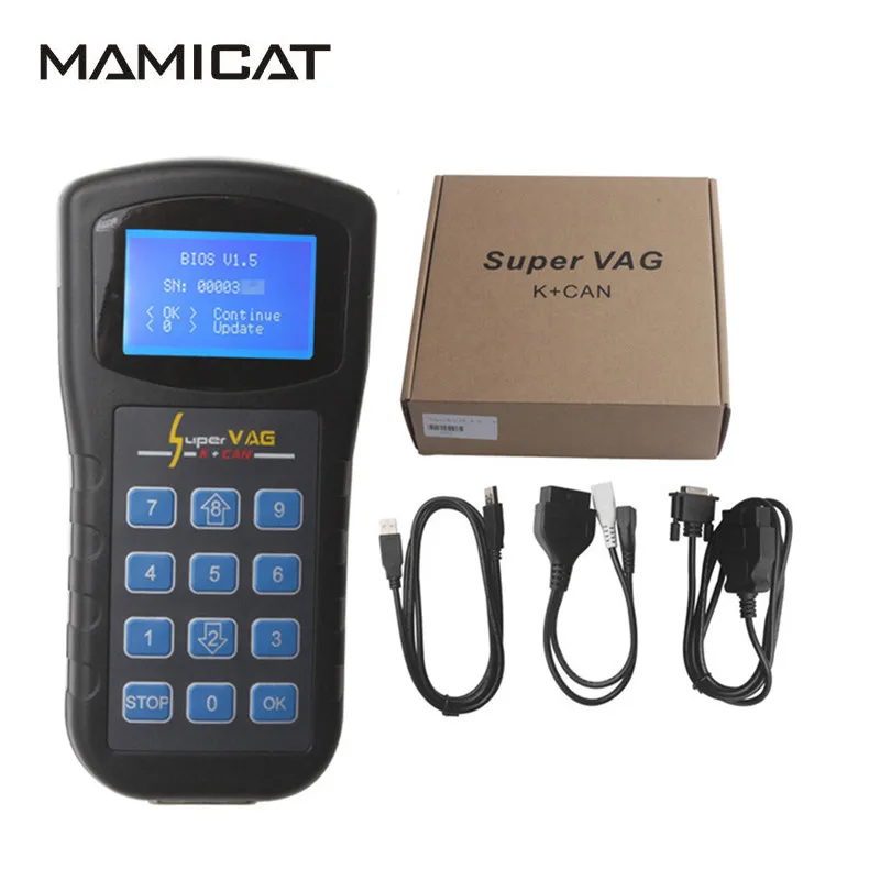 

Super Vag K Can 4.6 K+CAN Odometer TV Airbag Key Programming VAG 4.6 K-line CAN-line Diagnostic Scanner