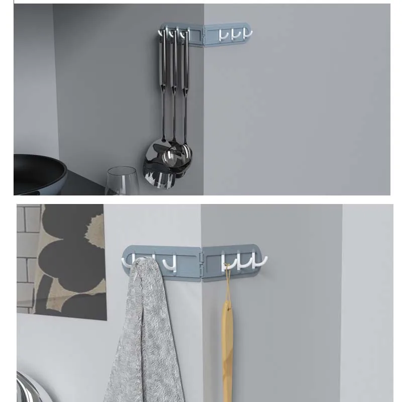 6 corner corner hook Wall mounted nail free seamless corner hook hook