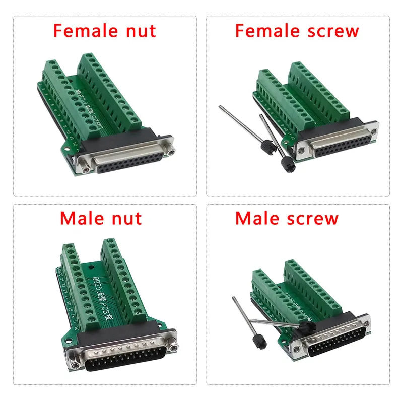 DB25 25pin адаптер RS232 последовательные сигналы клеммный модуль Интерфейсный