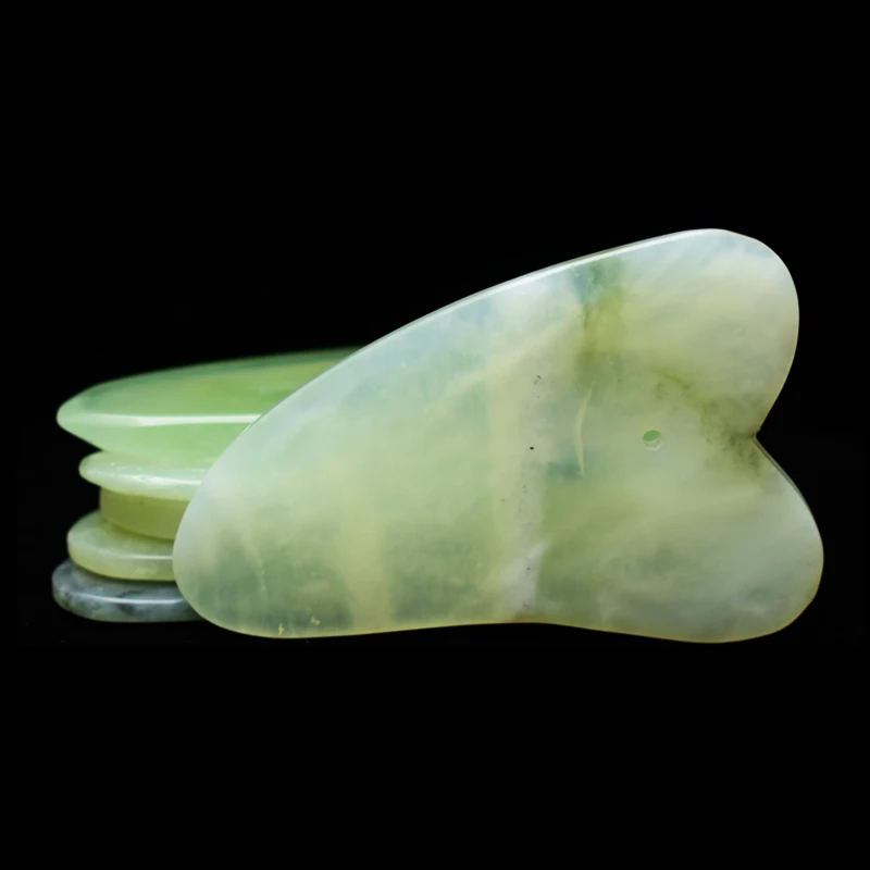 Natural Jade Body Facial Gua Sha Board SPA Acupuncture Slimming Tools China Traditional Scraping Health Care Massager Wholesale