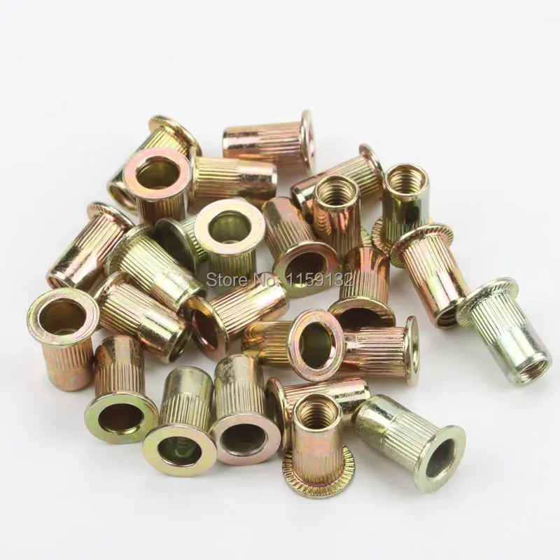 

50pcs Flat Head Rivet Nut M8 for Instruments Furniture Decoration